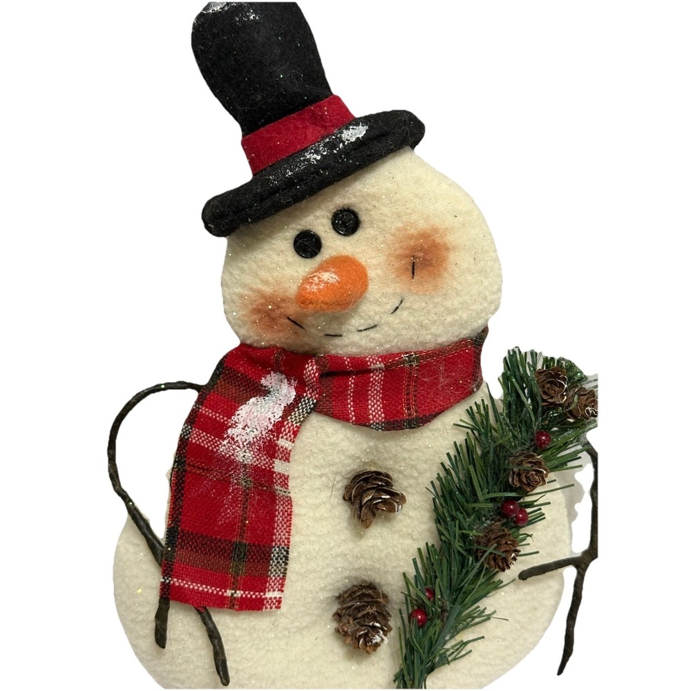 Adorable Decorative Snowman Stands  15"  Winter Decoration‎ Cloth Frosty